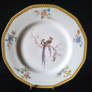 Antique Theodore Haviland Limoges Dinner Plate, Eden Pattern, Bird Plate